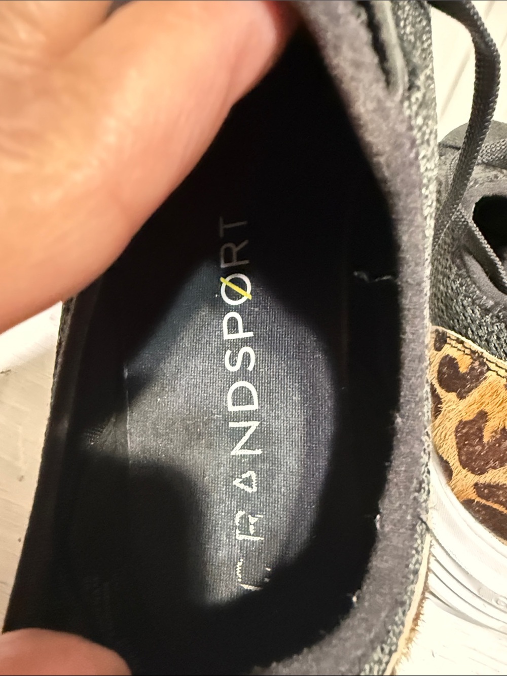 Cole Haan Womens Grandsport Leopard Lace Up Sneakers Shoes size 9 - Picture 15 of 15